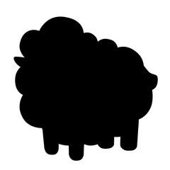 Black Sheep Silhouette Icon Transparent Background  © TX Studio