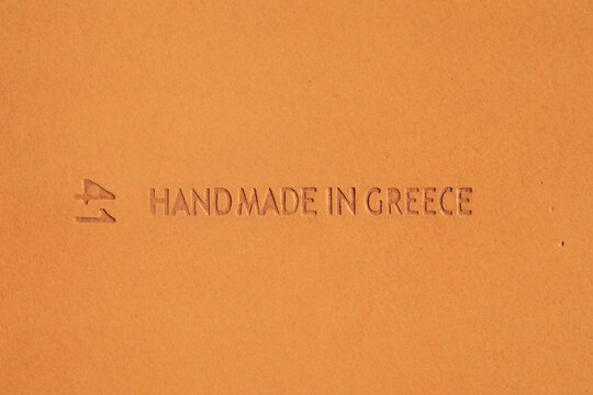 Handmade in Greece on sole of size 41 shoes, sandals