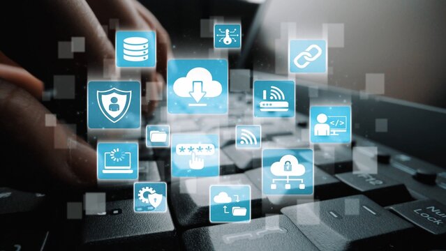 Cloud computing, cloud strategy, and cloud technology transforming digital infrastructure with scalable services, secure data storage, and cloud-based digital business solutions. Funnel