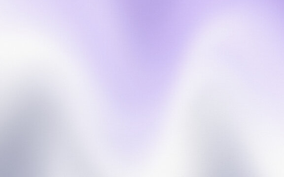Abstract soft pastel background with glowing lavender purple, pearl white and silver gray light smooth gradient and vintage grainy noise texture