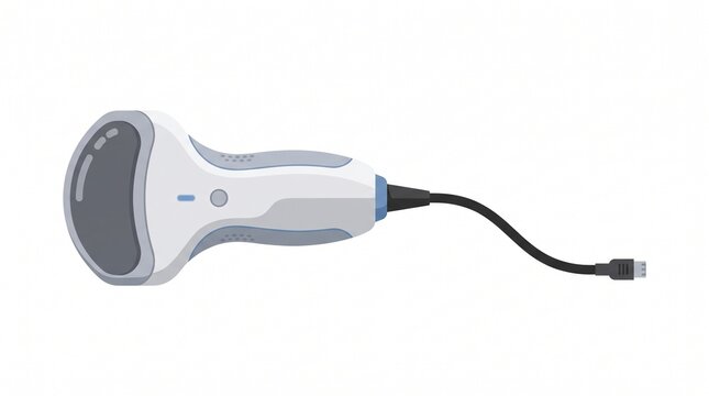 Modern Medical Ultrasound Probe for Diagnostic Imaging, Clinical Examination and Healthcare Technology