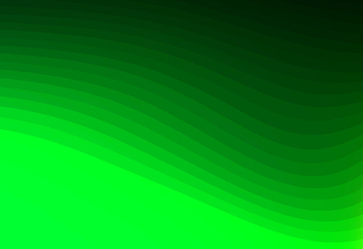 Abstract Dark Green Gradient Background with Smooth Flowing Wave Layers