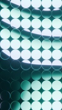 Glowing Dotted Light Wall with Curved Shapes