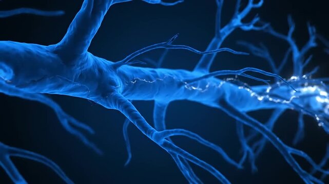 Bronchial tree structure renders glowing blue microscopic branches on a dark background.