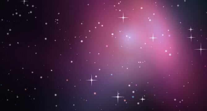 A vibrant nebula with scattered stars presents a cosmic interstellar backdrop for space exploration galaxy