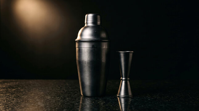 Cocktail Shaker and Jigger