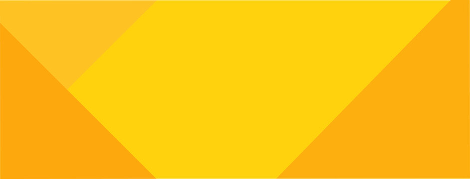 Minimalist yellow geometric abstract background with overlapping triangular shapes