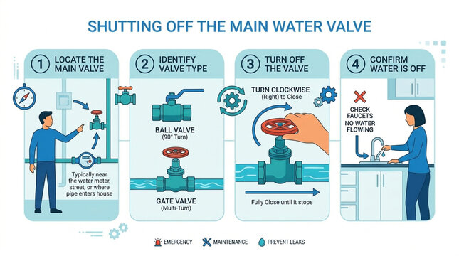 Step by Step Infographic Guide on How to Shut Off the Main Water Valve for Home Maintenance and Emergencies