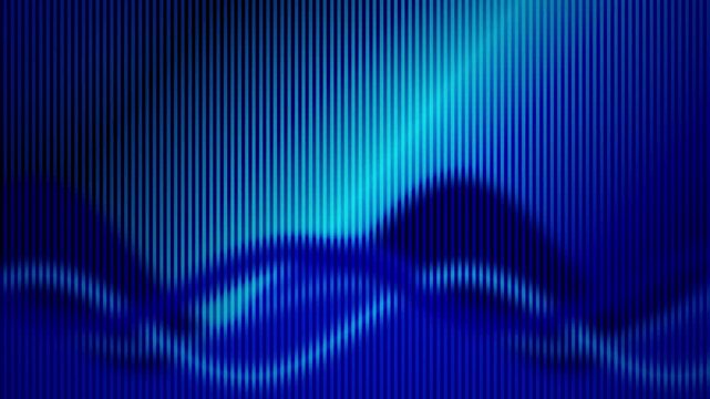 Audio waveform signal pattern ripples across the screen