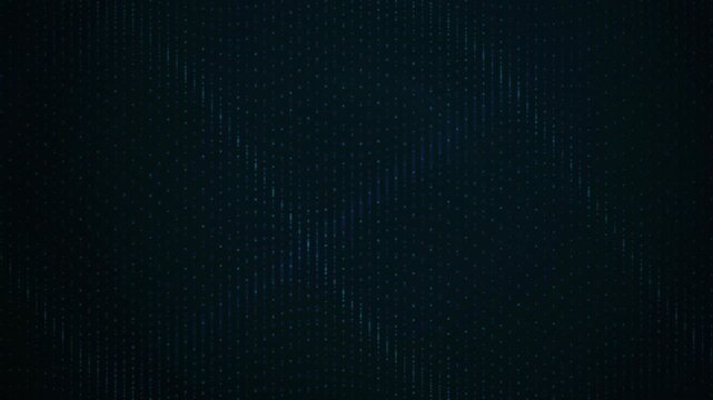 Blue sine wave pattern pulsing as a digital data stream