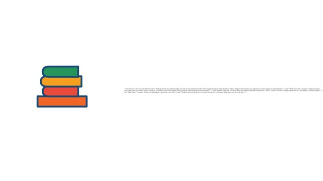 Stack of books icon depicting knowledge collection process for education learning and academic resources