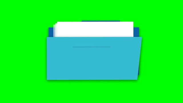 Folder icon depicting file storage process for education document organization and study materials
