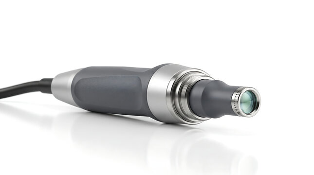  Advanced ergonomic medical aesthetic electrosurgery pen tool featuring interchangeable specialized surgical tips for precise dermatology procedures. Professional clinical surgical equipment isolated 