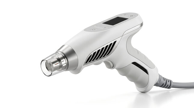 Precision clinical electrosurgery and cautery handpiece pen accompanied by specialized interchangeable tips and electrodes. Professional medical dermatology surgical equipment isolated on a pristine s