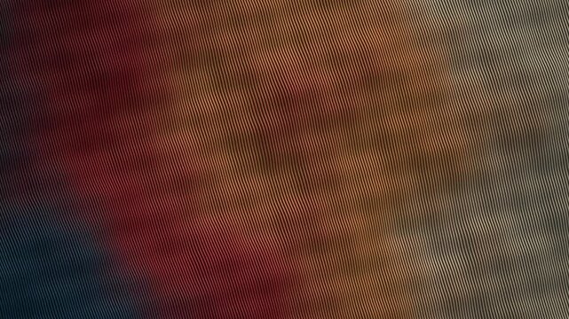 Parallel vertical lines ripple horizontally in a fluid wave motion
