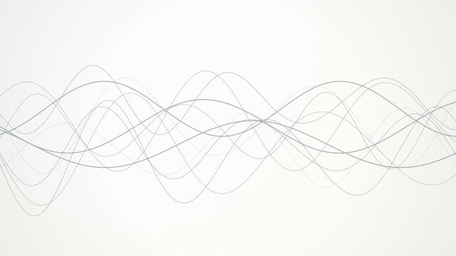 Sinusoidal wave lines oscillate and ripple horizontally
