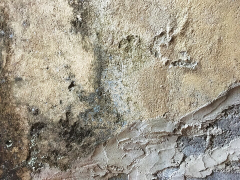 Peeling paint on the aged wall, background textured wall