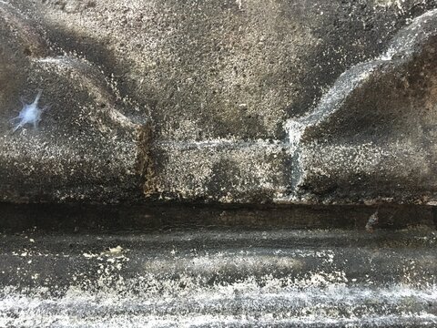 Unique stone wall shape with texture, wall background textured stone wall
