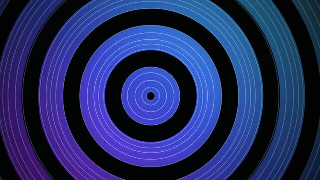 Teal concentric circles pulse outward from a central black point