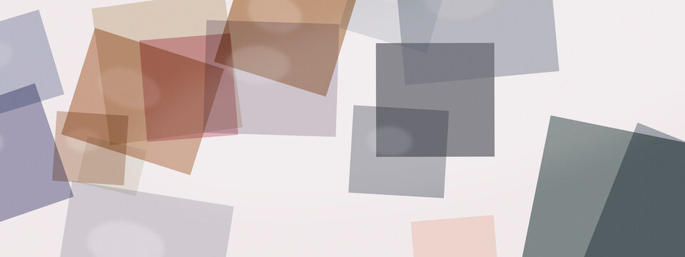 A serene abstract composition of overlapping rectangles and squares in pastel grays, creams, and muted colors, ideal for modern backgrounds, design layouts, and branding.