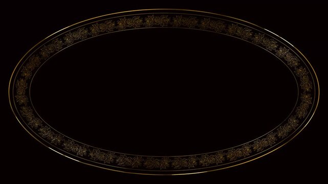 luxury gold flower lines background
