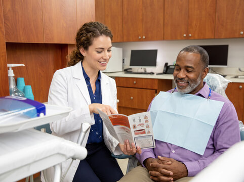 Doctor and patient in the dentist.