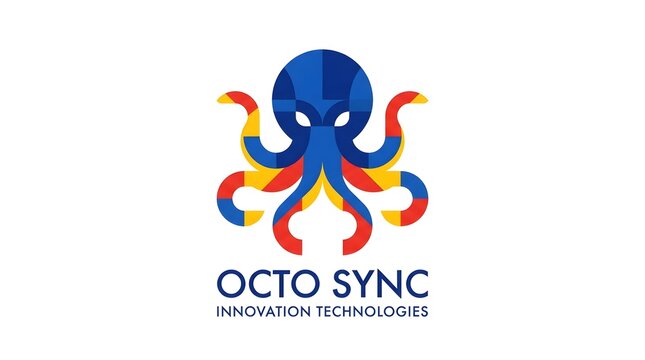Creative modern octopus logo design concept for technology and innovation company