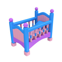 Baby Crib 3D Illustrations