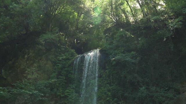 Yuhi no Taki waterfall in the morning, Kanagawa