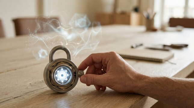 Person's hand holding a light representing investment conviction and tuning signal lock for financial strategy