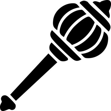 Gada mace hanuman weapon vector icon
