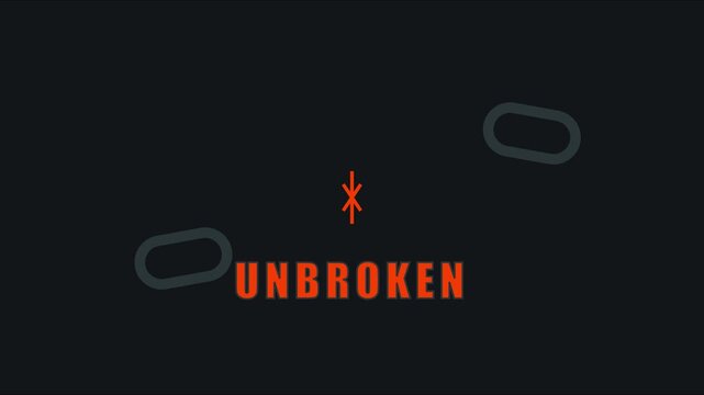 Minimalist unbroken text motion with floating geometric shapes on dark animation 4k background typography
