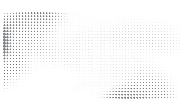 Abstract halftone dot pattern with soft grey gradient transition