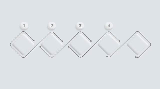 animated video of business plan infographic 5 steps template, minimal rectangle shape for strategic planning, business presentations and reports