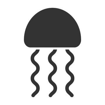 silhouette jellyfish icon