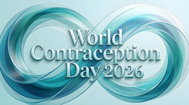 World Contraception Day 2026 abstract fluid ribbon design template