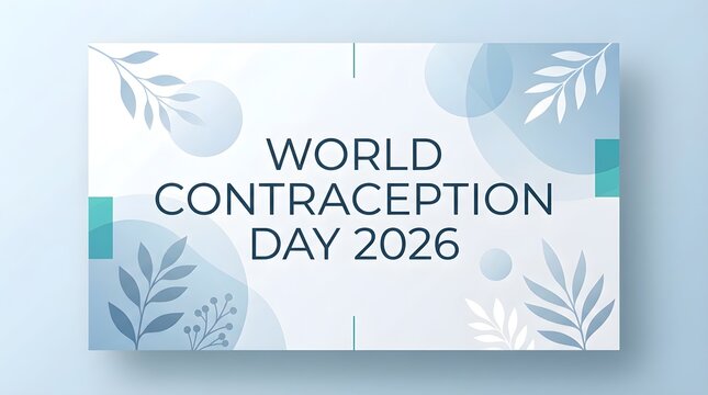 World Contraception Day 2026 minimalist botanical paper layer poster