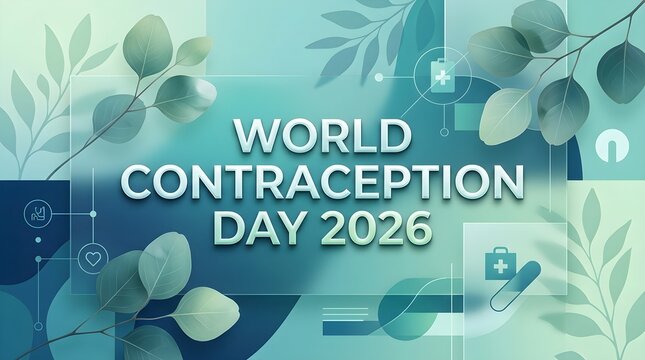 World Contraception Day 2026 green botanical leaves medical poster