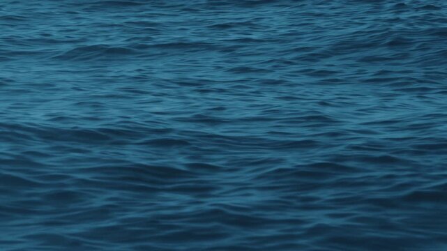 Deep Blue Water Ripples Texture, Calm Ocean or Lake Surface Background