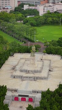 Aerial View of Zhongshan Sun Yat sen Memorial Park , Guangdong Province, China