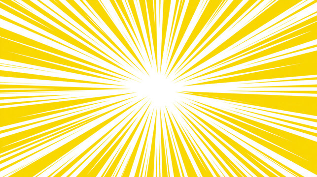 Yellow concentration lines abstract background manga comic speed speedlines effect