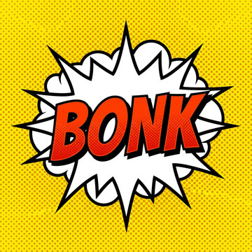 Comic Book Style Bonk Sound Effect Speech Bubble