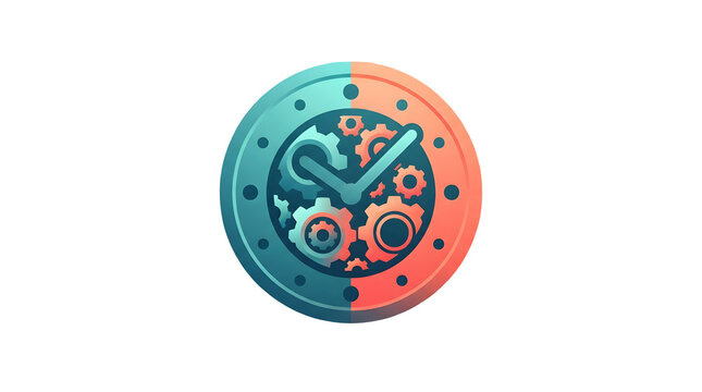 Gears Clock Icon