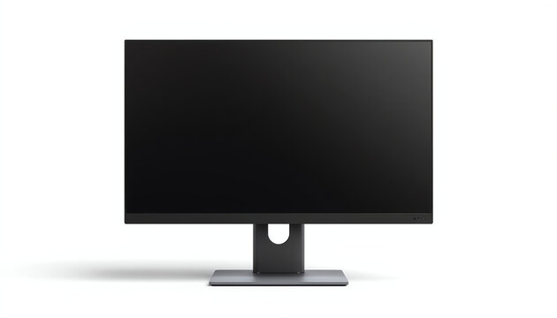 TV screen with black screen. Mockup monitor allow you to display your designs and layouts into a digital device showcase
