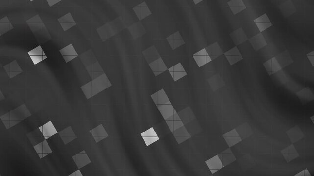Dark Grayscale Abstract Grid Pattern with Wavy Texture