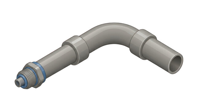 Pipe Fitting Elbow Assembly 3D Render