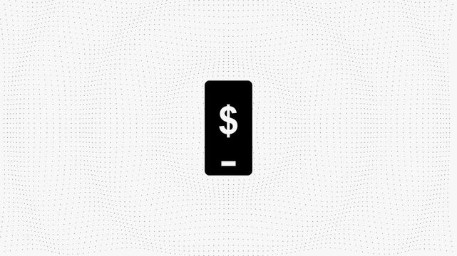 Minimalist black dollar sign symbol on textured light gray background with transparent PNG format minimalist textured background