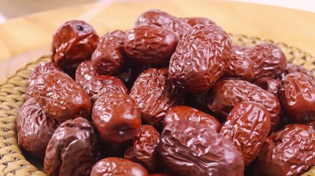 Pile of dried Chinese jujube fruit