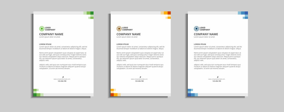 modern corporate letterhead template design