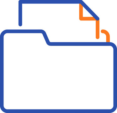 Business folder icon for procurement requisition and document filing